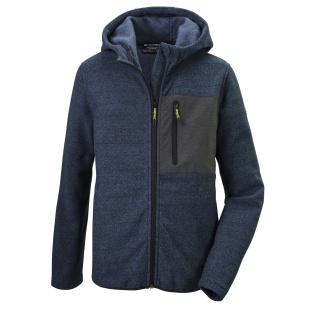 Killtec Sweter polarowy Kow 200 z kapturem (ciepły, warstwa środkowa) niebieskoszary dziecięcy